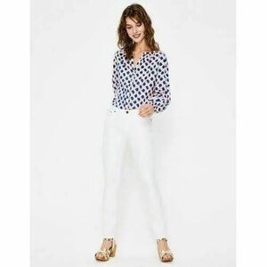 NWT Boden Trafalgar Straight Leg White Denim Jeans sz 14